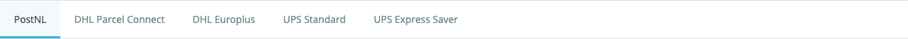 Carrier sub-tabs within the Carriers tab.